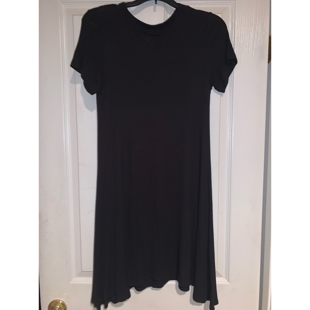 American Eagle Black Ribbed Tshirt Dress